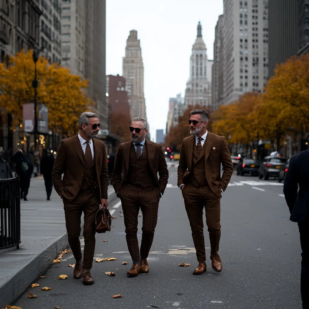 Was strahlt man mit einem braunen Anzug aus?
