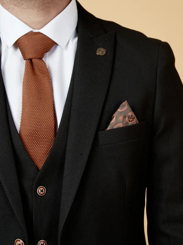 2 - teiliger schwarzer Anzug - Marc Darcy Max Black 2pc