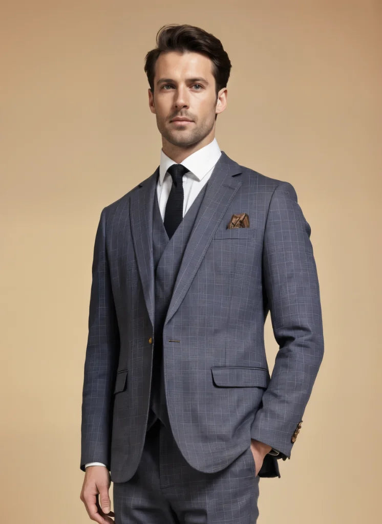 CASTLESON Phantom – Dreiteiliger Herrenanzug Grau