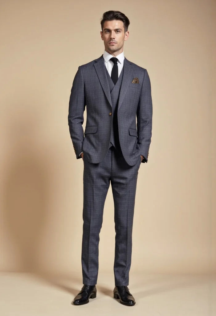 CASTLESON Phantom – Dreiteiliger Herrenanzug Grau