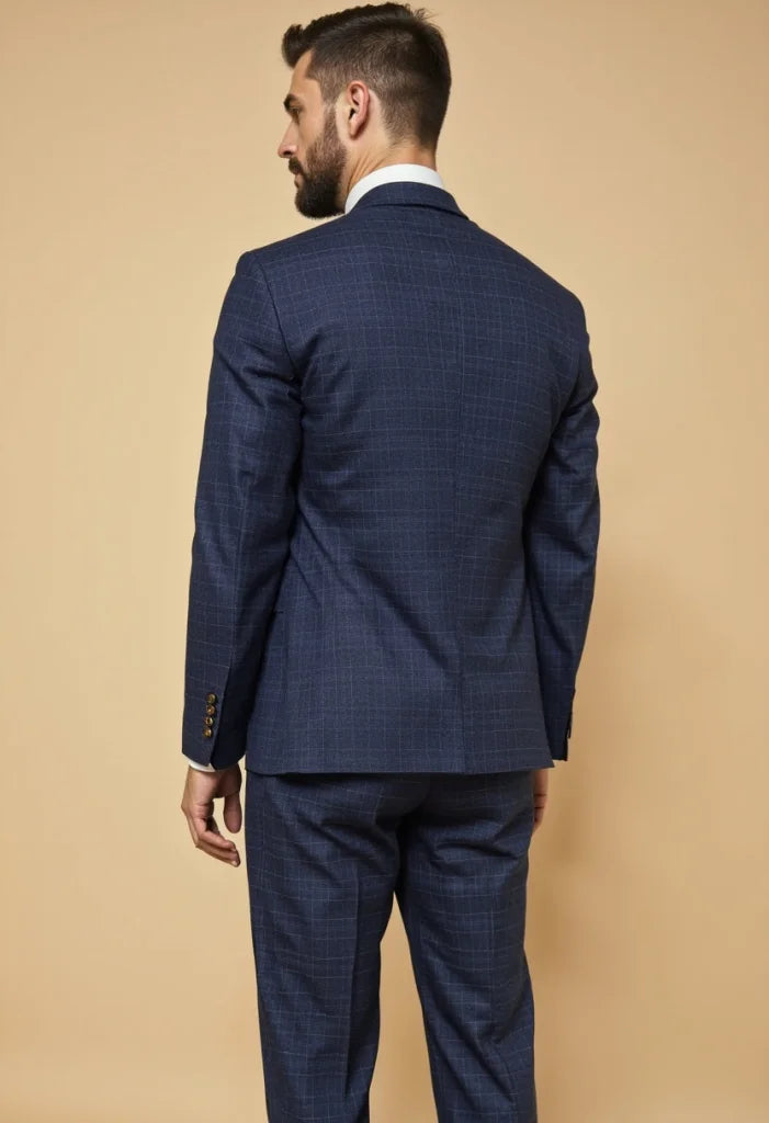 CASTLESON Phantom – Dreiteiliger Herrenanzug Navy