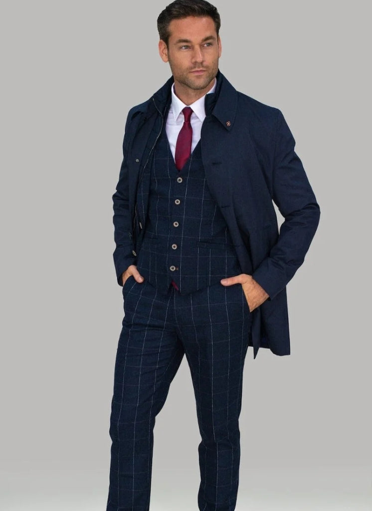 Cavani Brando Mac-Mantel – Marineblau - mantel