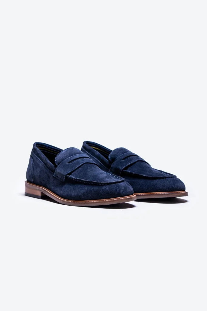 Cavani Jordan Suède Loafer - Navy - schoenen