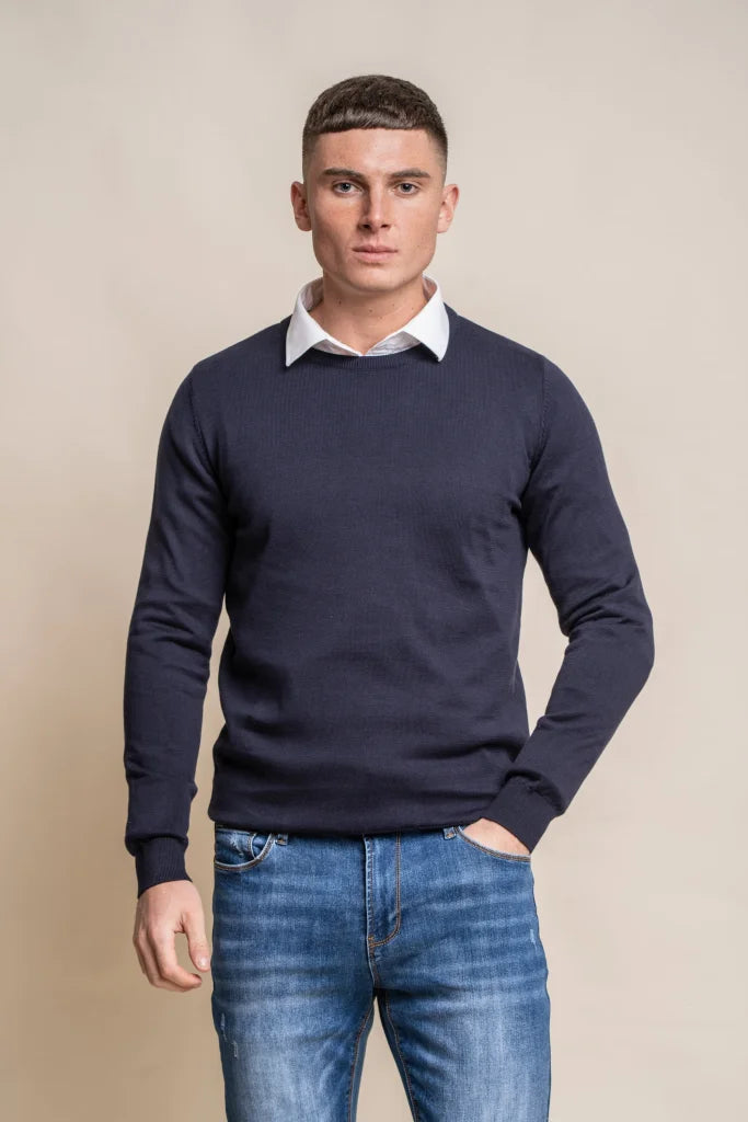Cavani KN101 Navy - Strickpullover für Herren - S / Navy