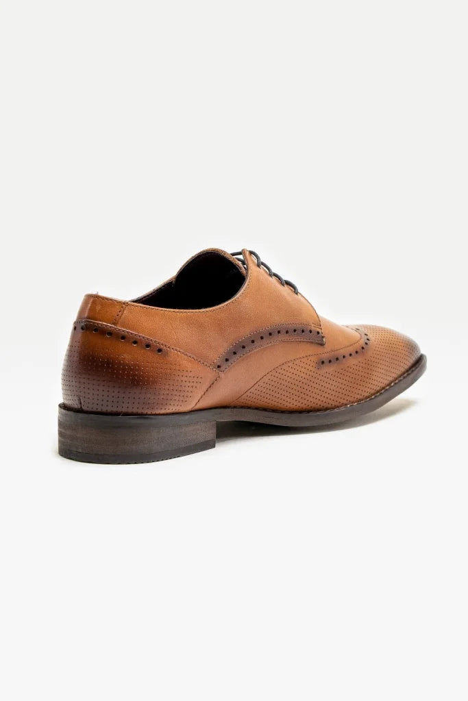 Cavani Lisbon Schuhe Hellbraun - Wingtip Brogue - schoenen