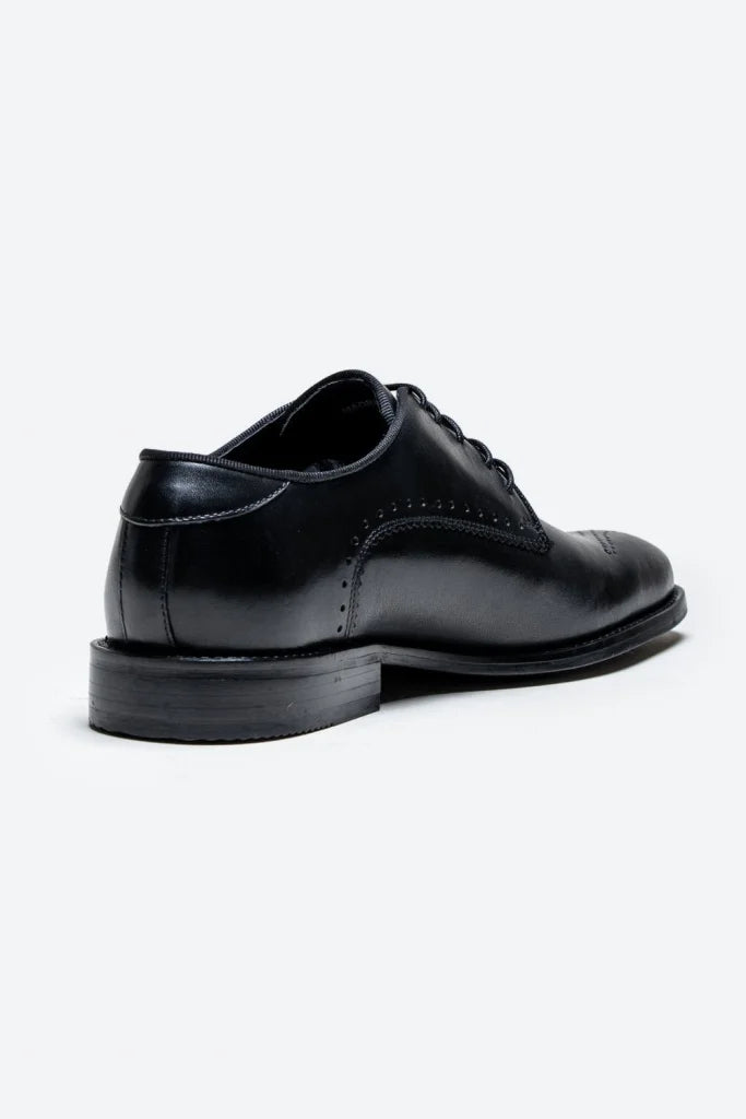 Cavani Madrid Schuhe Schwarz - Wingtip Brogue - schoenen