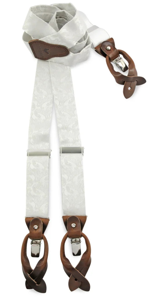 Hosenträger Classic Luxe Paisley Ceremony - champagne