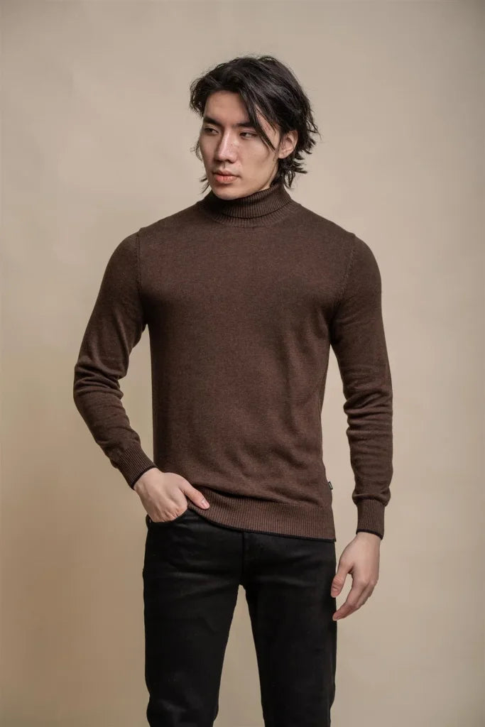 Karris Rollkragenpullover für Herren in Brown - Cavani