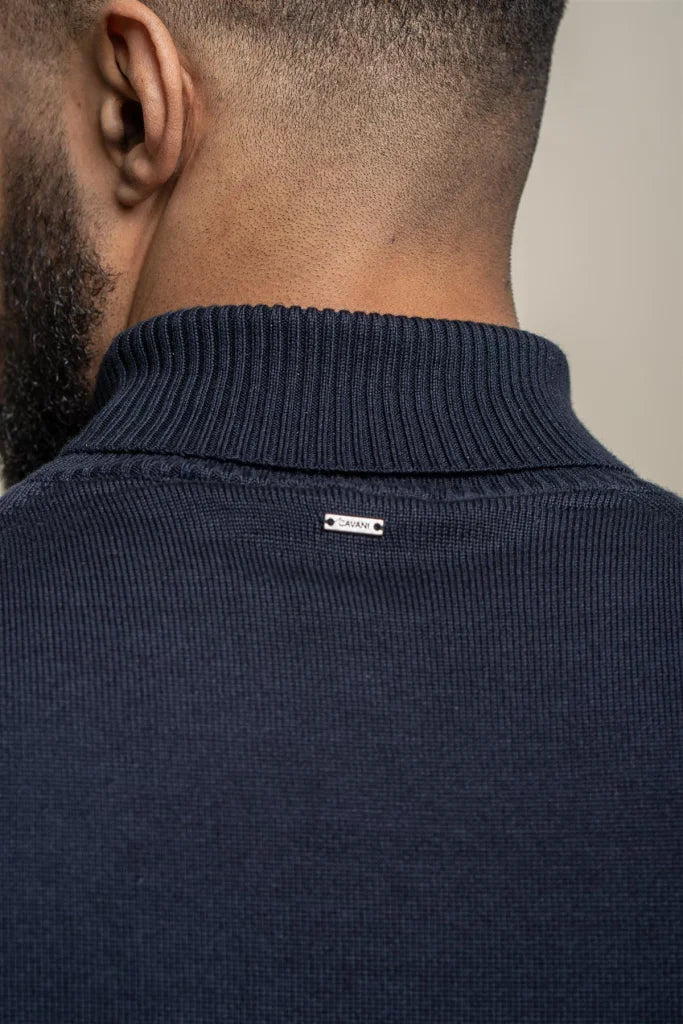 Karris Rollkragenpullover für Herren in Marineblau