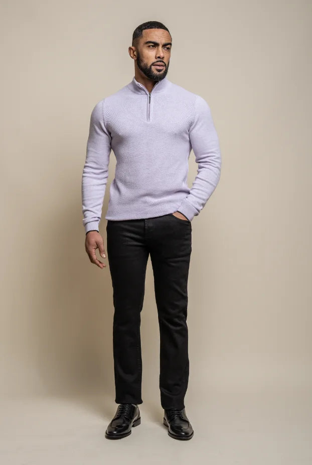 Kyle Lavender - Pullover für Herren mit Reißverschluss