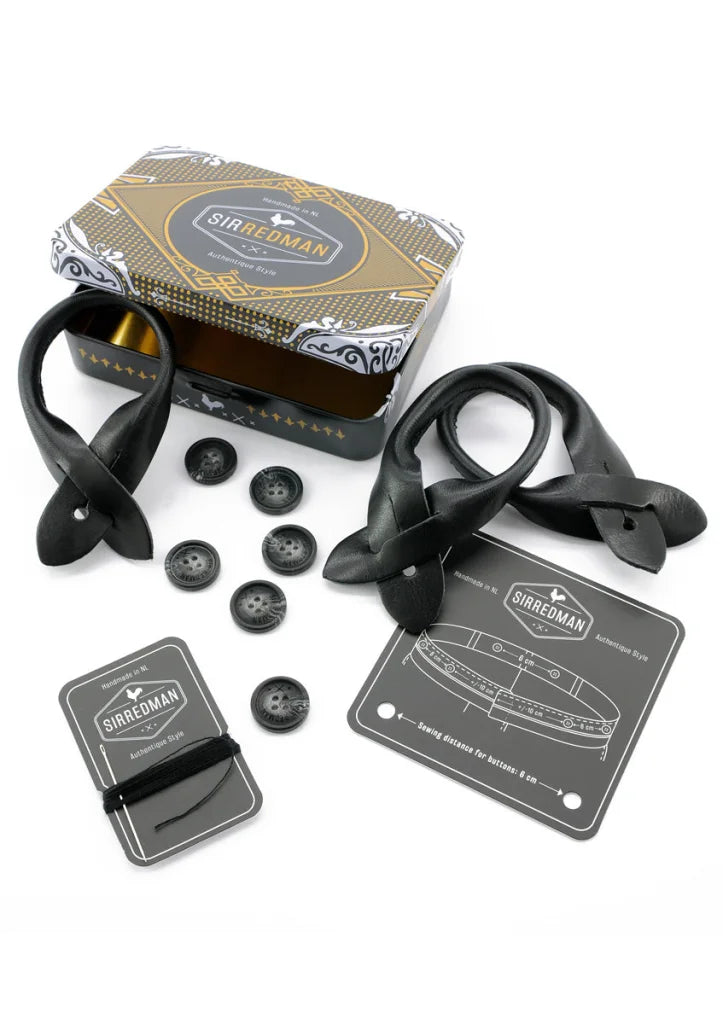 Luxe Hosenträger handgemacht Streifen - Beige - Beige