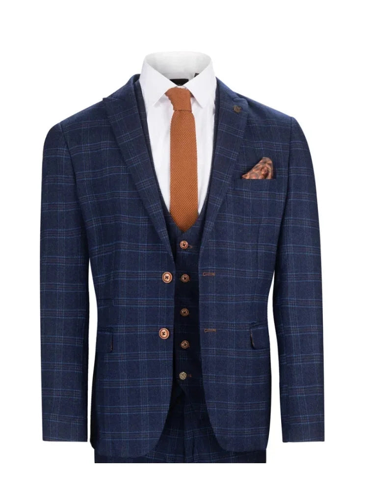 Marc Darcy - Sakko Blau Chigwell Tweed