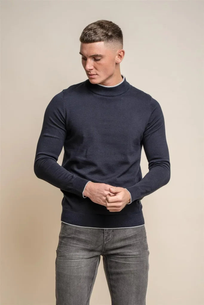 Rio Navy - Rollkragenpullover für Herren - Cavani - coltrui