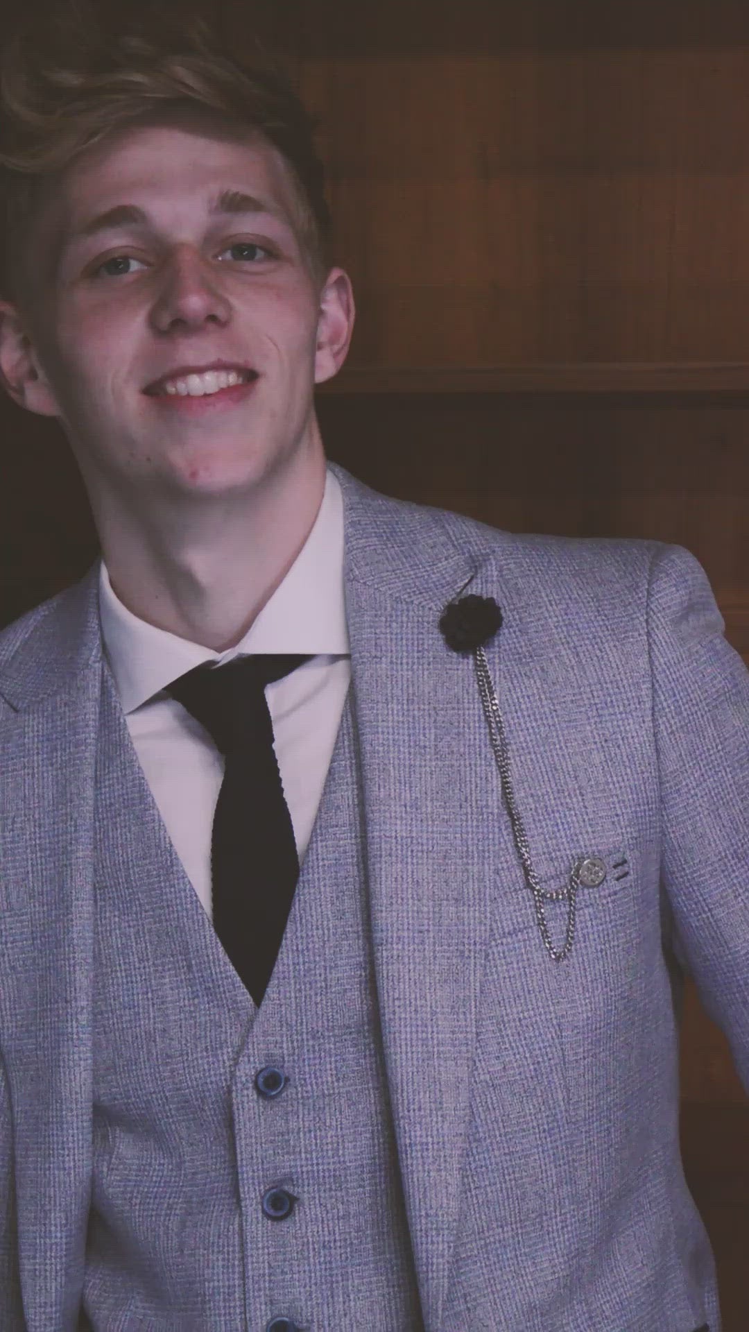 Hellblauer 3-teiliger Anzug Cavani Caridi sky blau