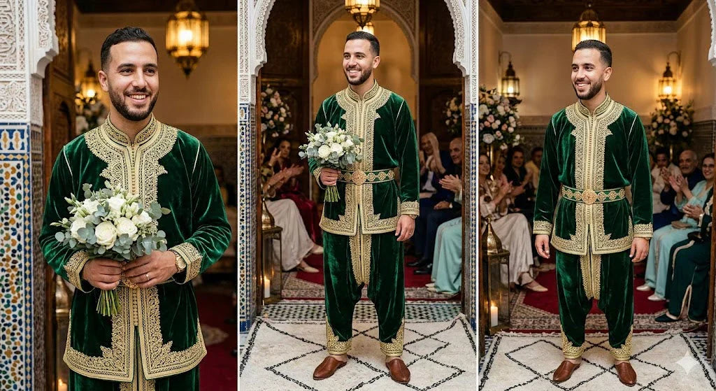 Was tragen Männer zu einer marokkanischen Hochzeit?
