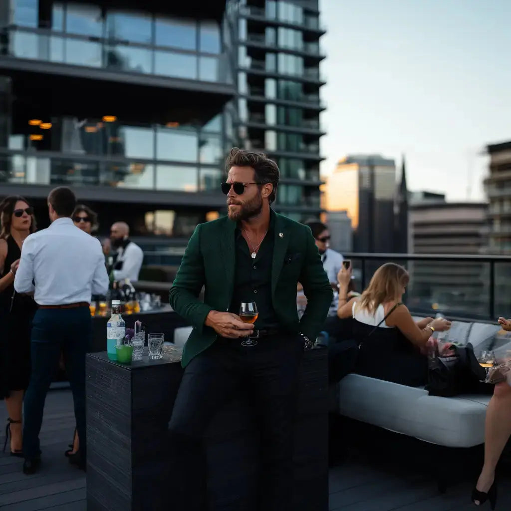 Welche Schuhfarbe trägt man zu einem grünen Anzug?