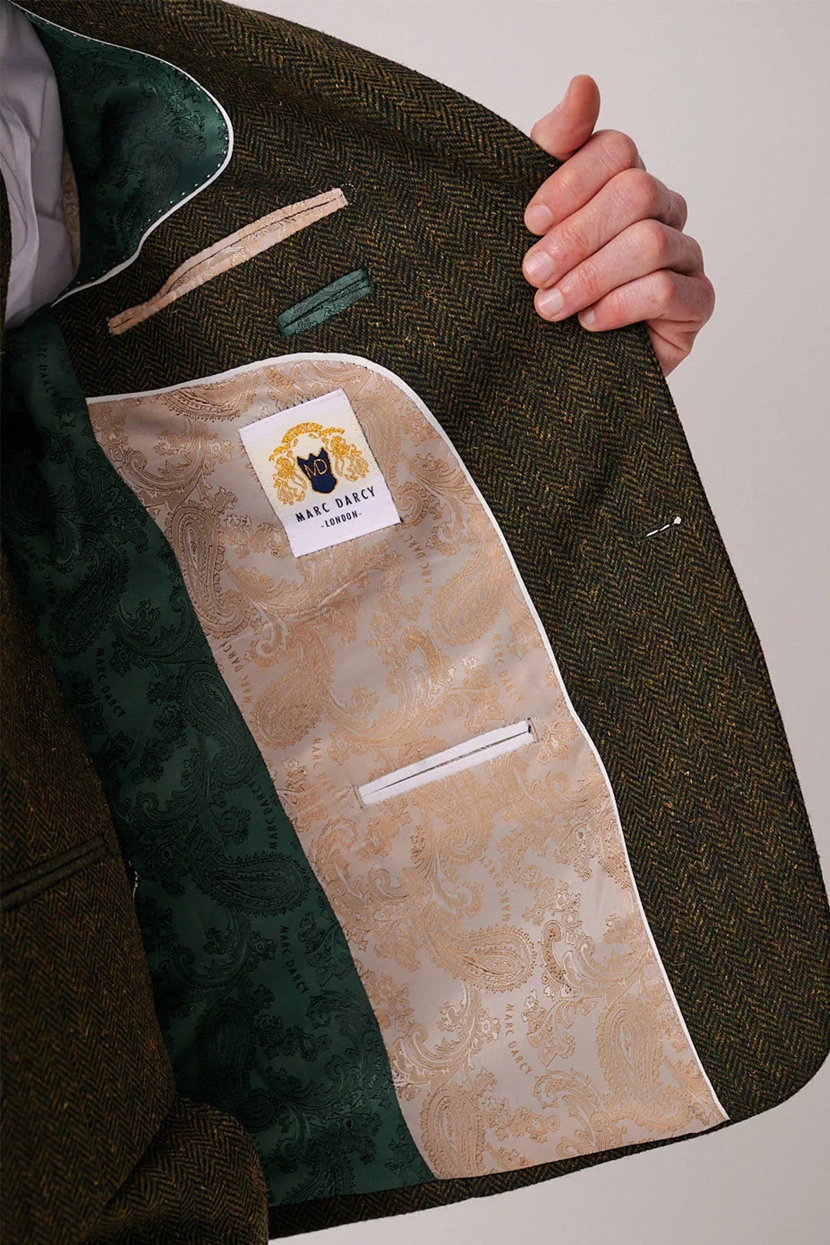 Marc Darcy – Sakko Dean Olive Tweed