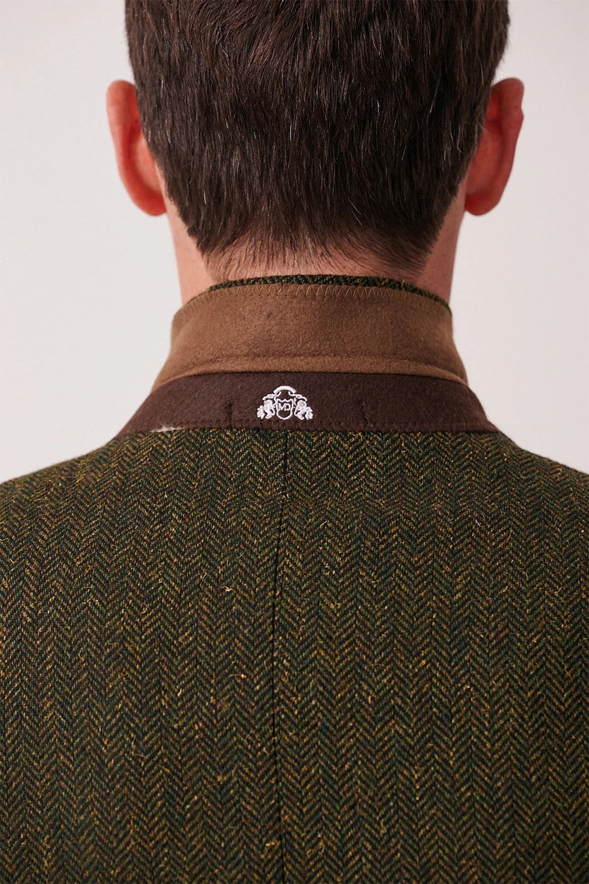 3-teiliger Herrenanzug Tweed Dean Olive – Marc Darcy