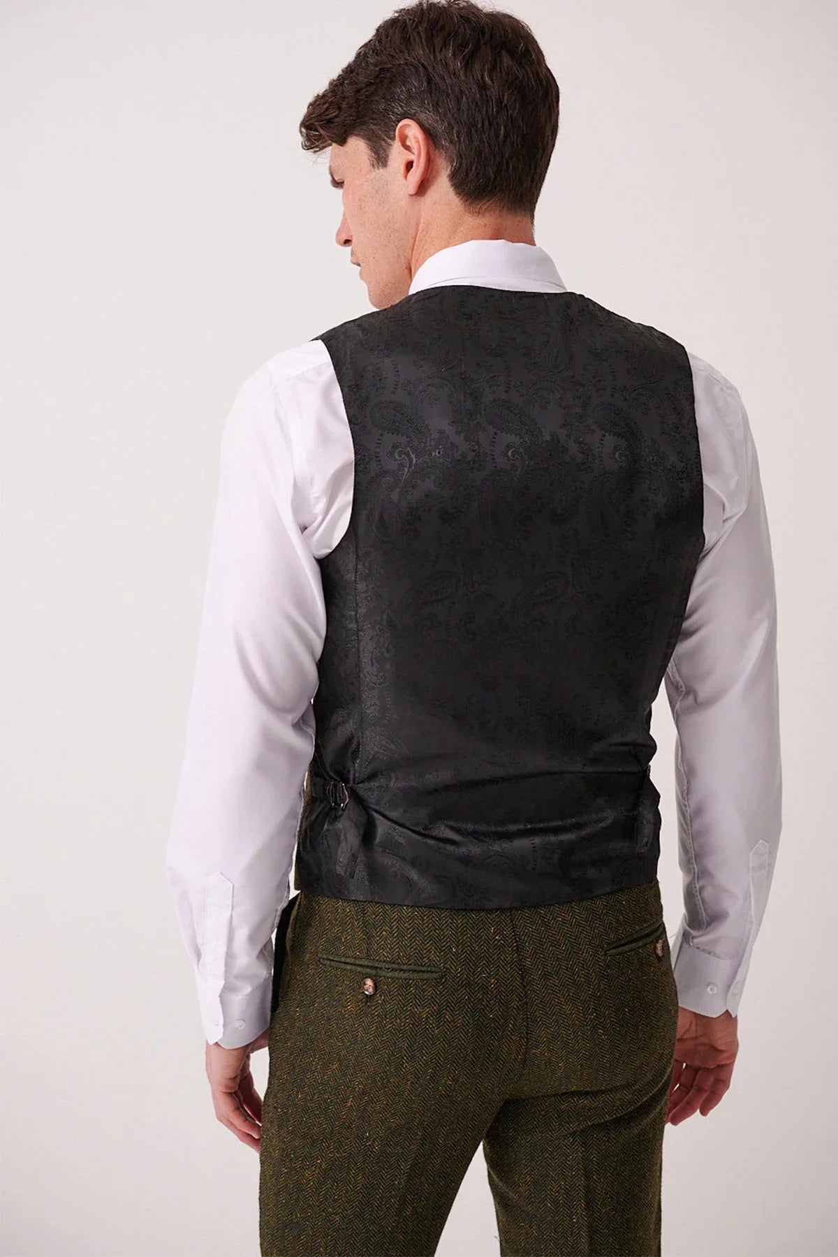 Marc Darcy - Weste Dean Olive Tweed