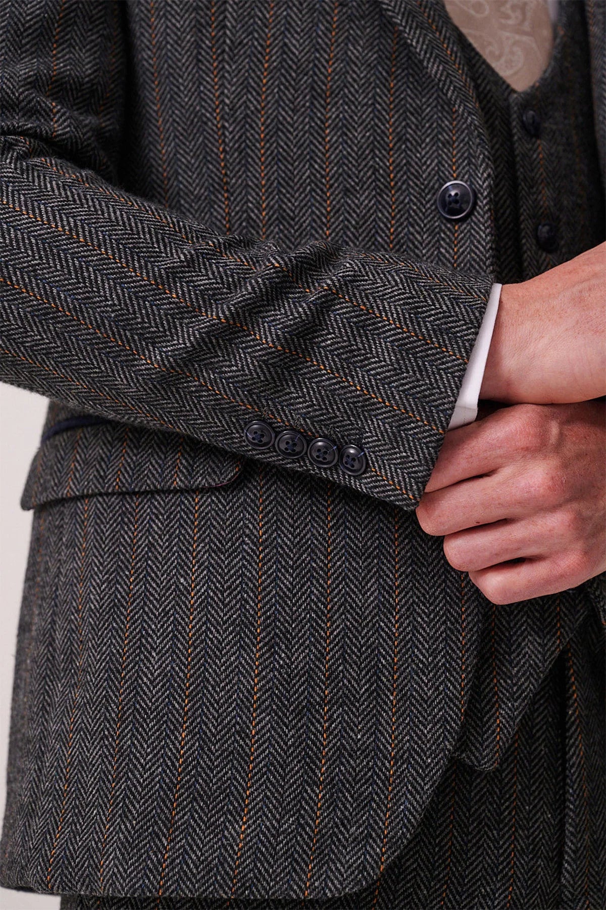 Marc Darcy - Colbert Dominic Blue Grey Tweed
