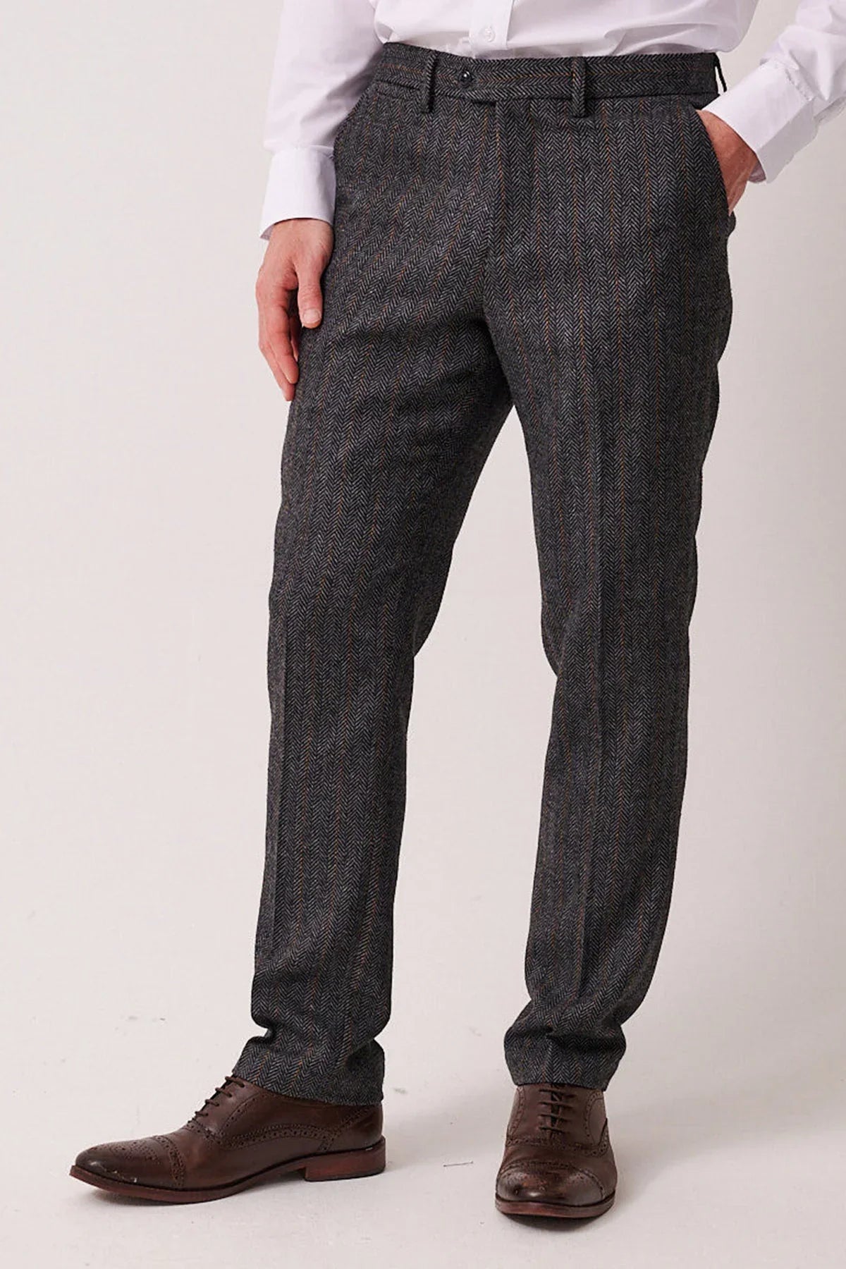 Marc Darcy - Hose Dominic Blue Grey Tweed