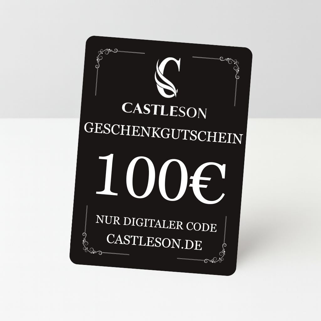 €100 CASTLESON Geschenkgutschein – Für Herrenanzüge &