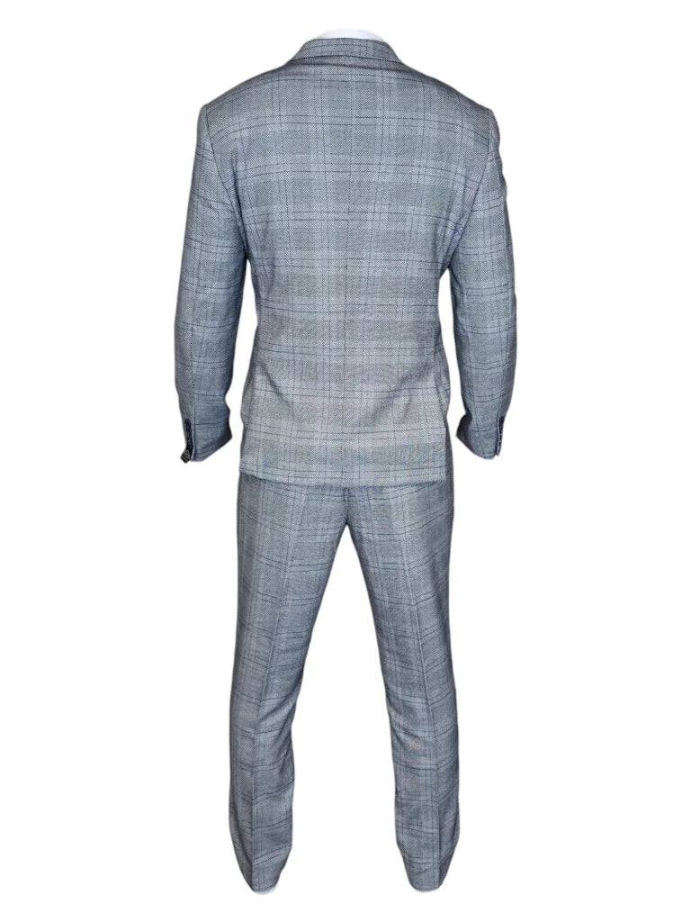 2-teiliger Anzug in Karo-Optik - Jerry Grey 2pc - tweedelig
