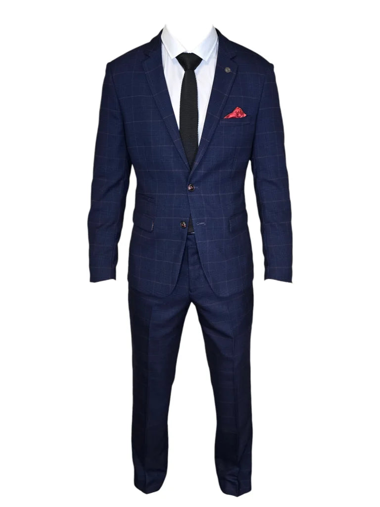 2-teiliger Navy Blue Herrenanzug - Edison Redline 2pc