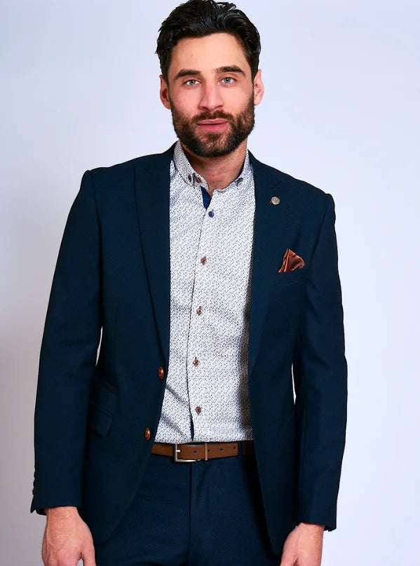 2 - teiliger Navy Blue Herrenanzug - Marc Darcy Max Navy