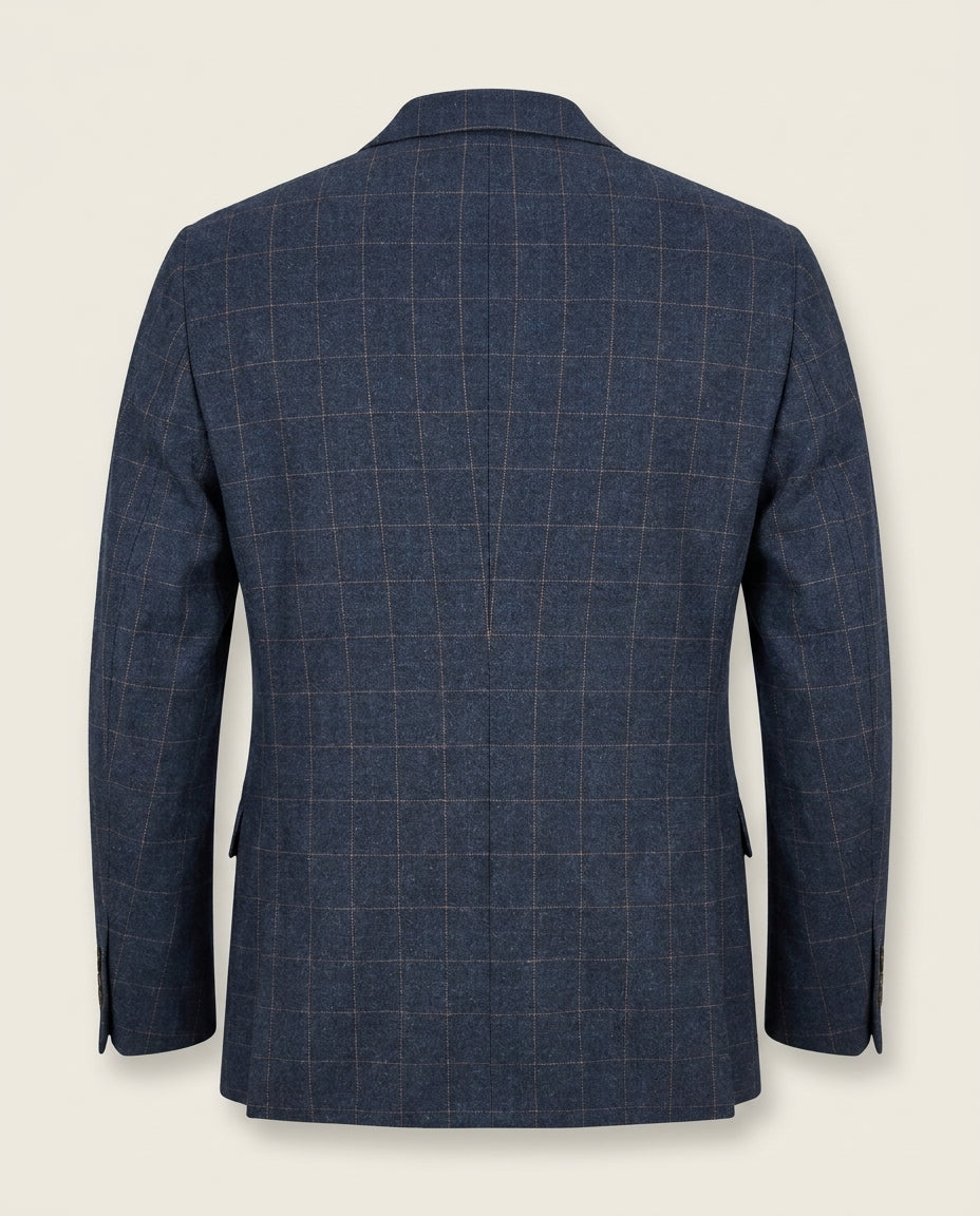 CASTLESON - Colbert  Admiral Check Navy — achterkant