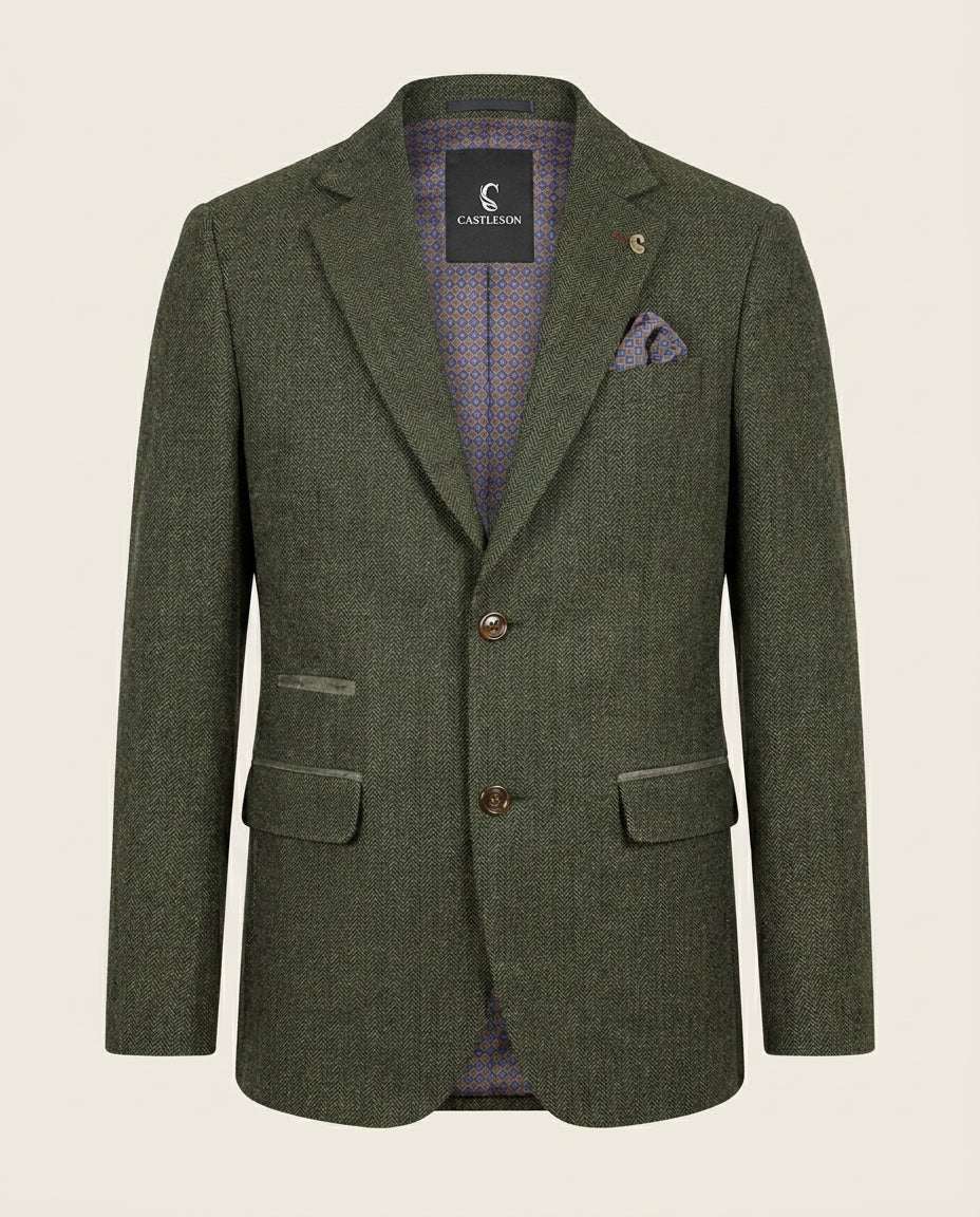 CASTLESON Chief - Colbert Olive Tweed — voorkant