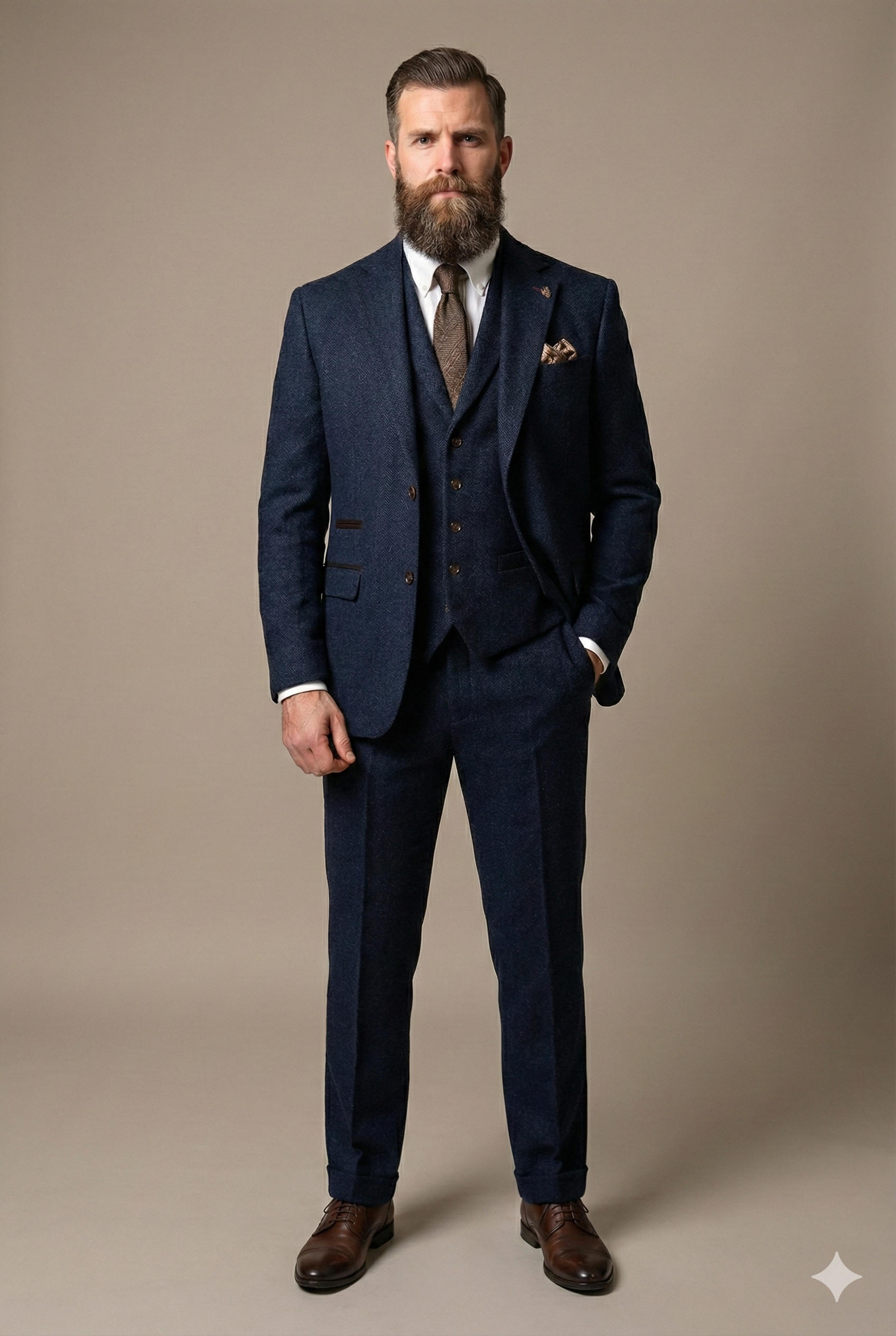 CASTLESON - Hose Chief Navy Tweed