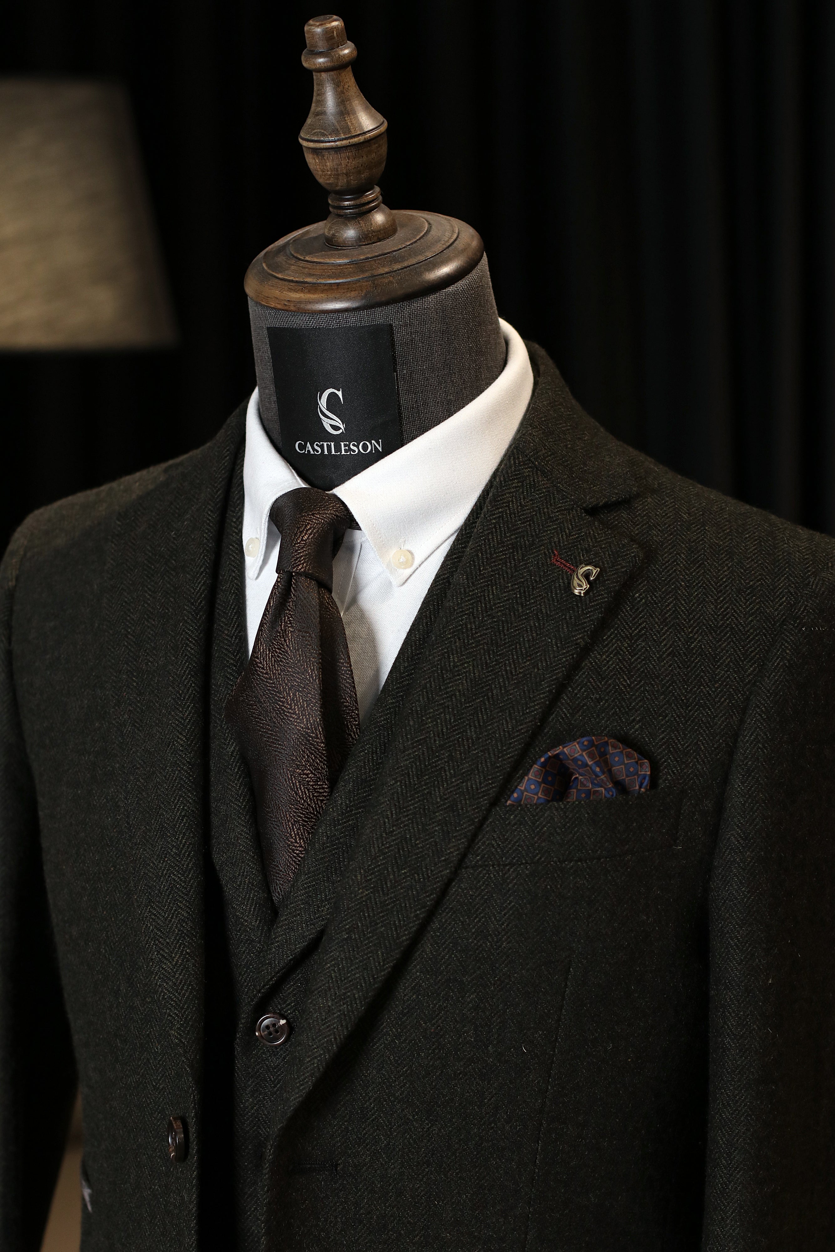 CASTLESON - Sakko Chief Olive Tweed