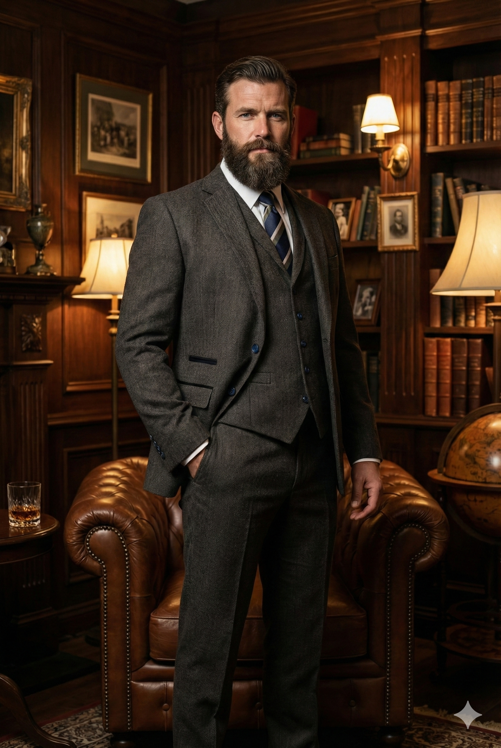 CASTLESON Chief - Dreiteiliger Herrenanzug Grau - driedelig