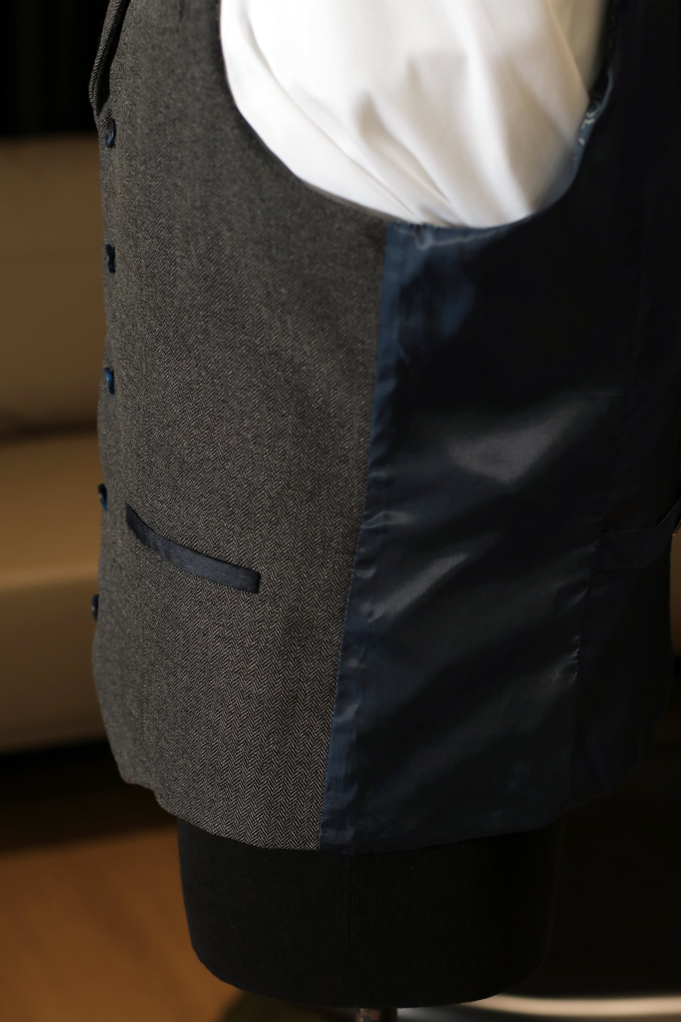 CASTLESON Chief - Dreiteiliger Herrenanzug Grau - driedelig