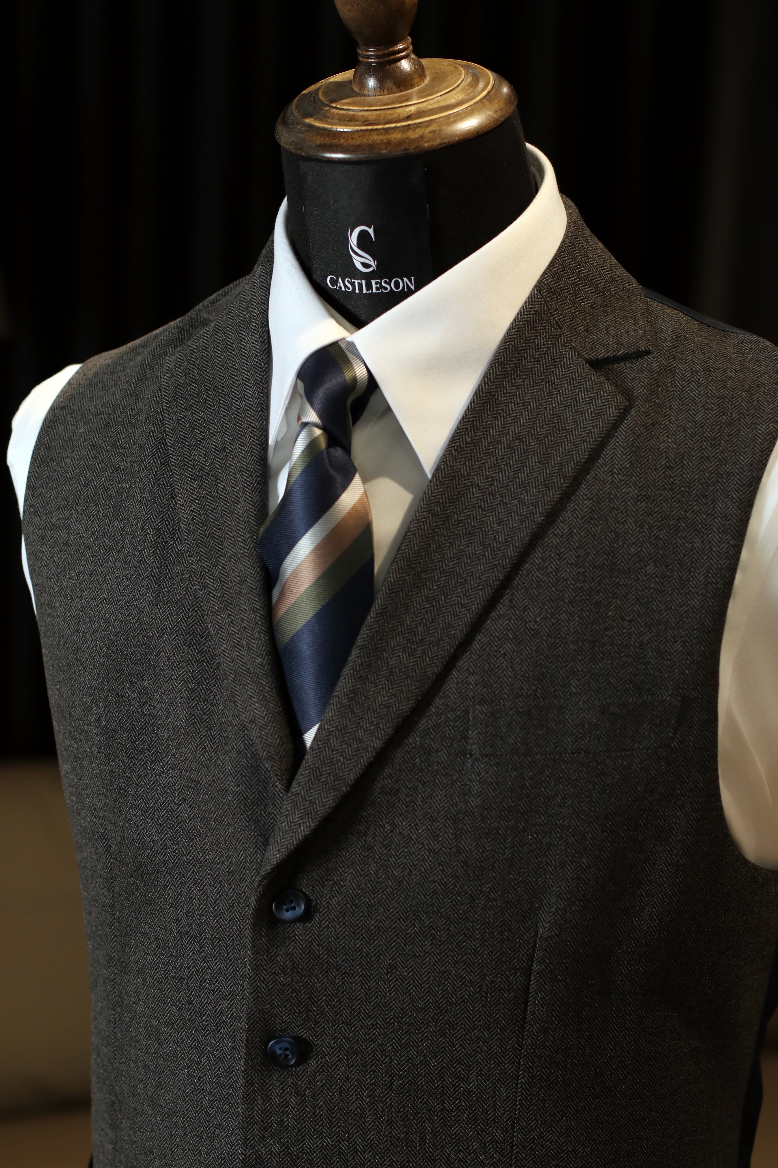 CASTLESON Chief - Dreiteiliger Herrenanzug Grau - driedelig