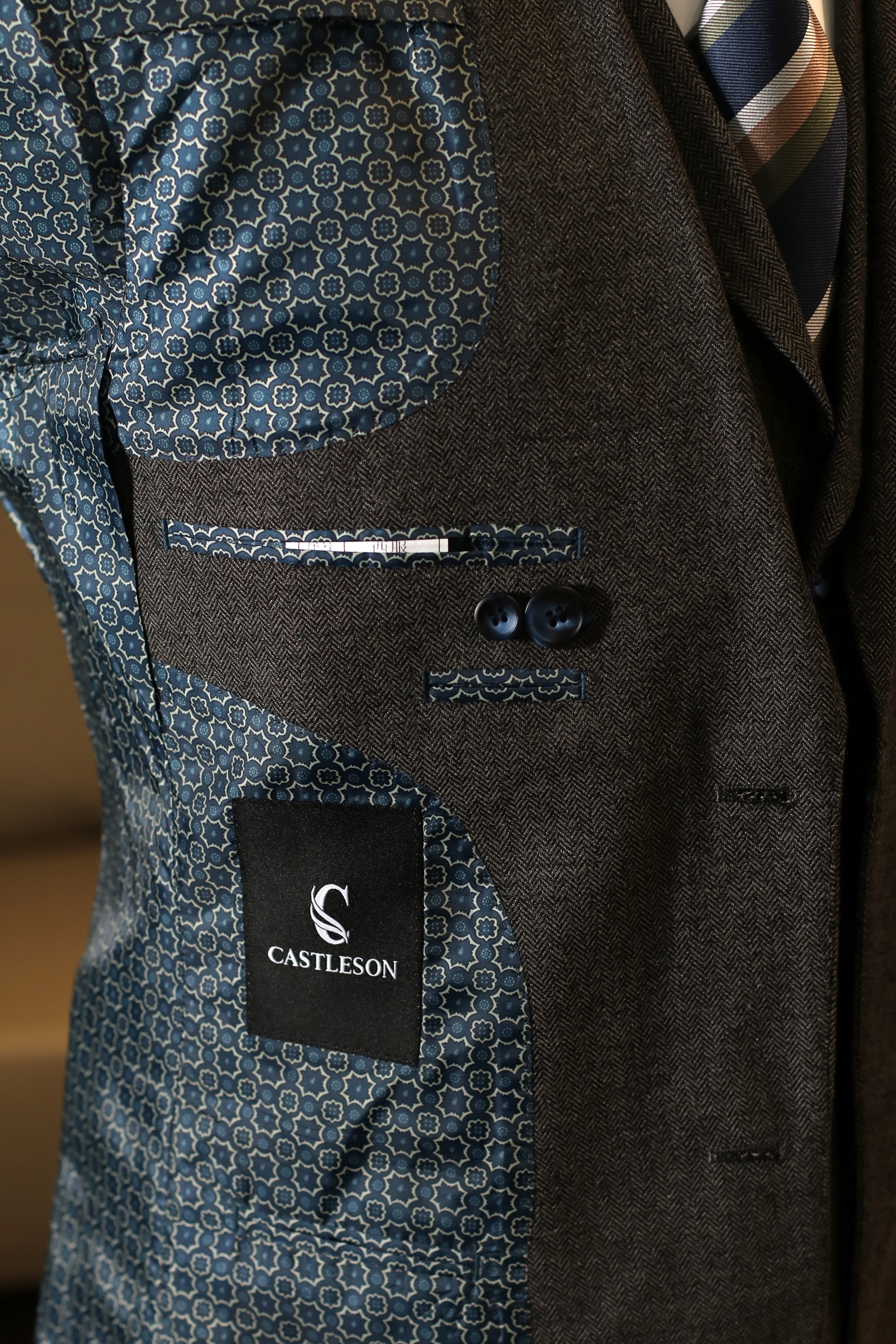 CASTLESON Chief - Dreiteiliger Herrenanzug Grau - driedelig