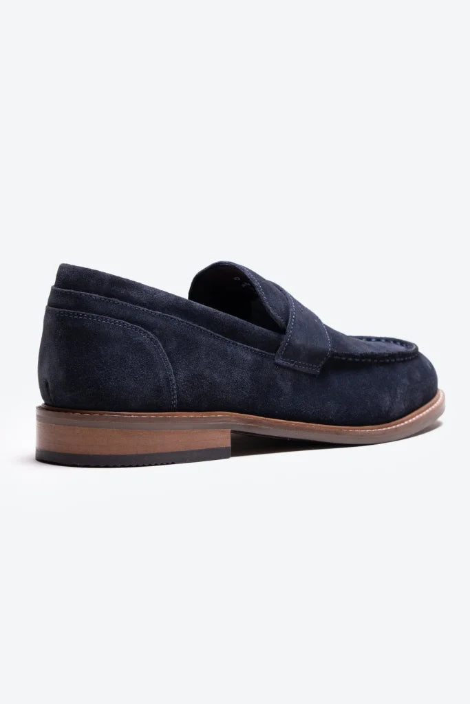 Cavani Jordan Suède Loafer - Navy - schoenen
