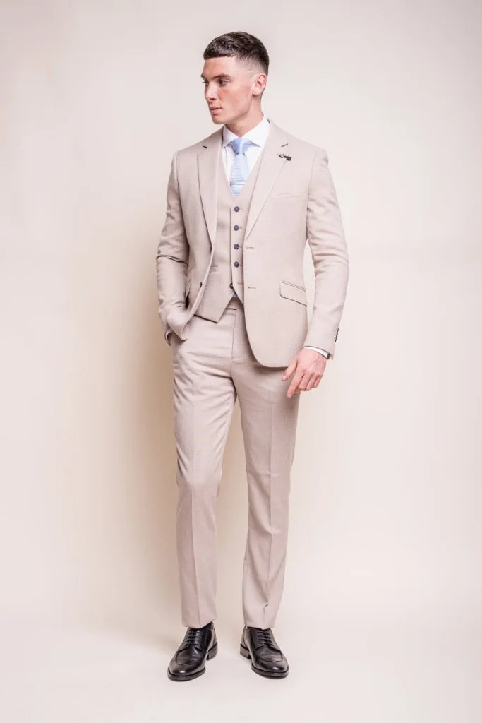 Dreiteiliger Anzug - Cavani Miami Beige - driedelig pak
