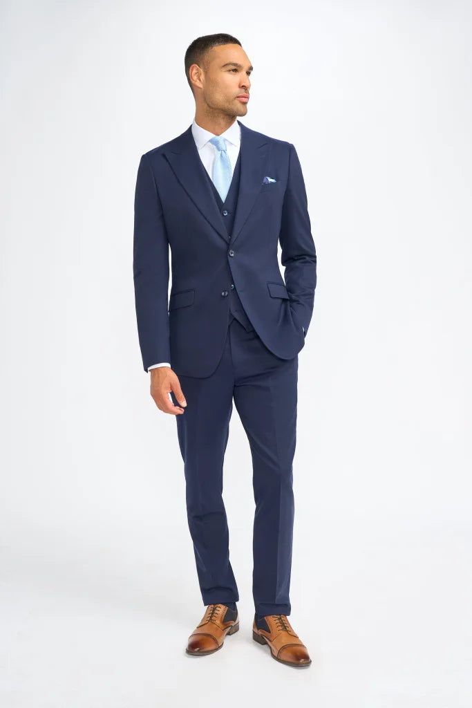 Dreiteiliger Herrenanzug – Cavani James Navy Super 130s