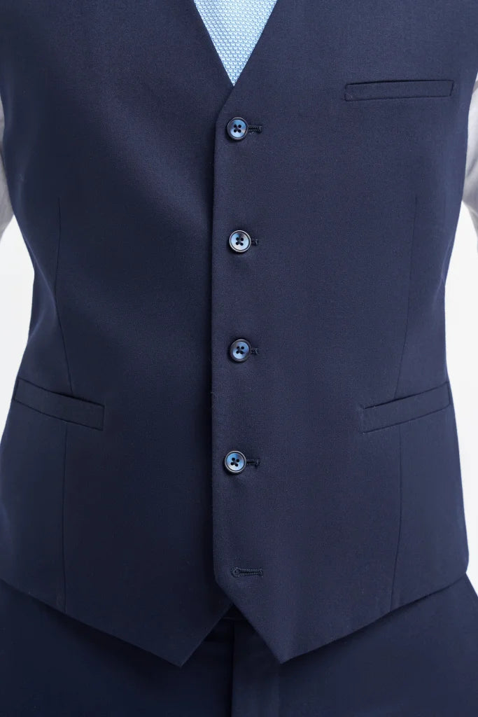 Dreiteiliger Herrenanzug – Cavani James Navy Super 130s