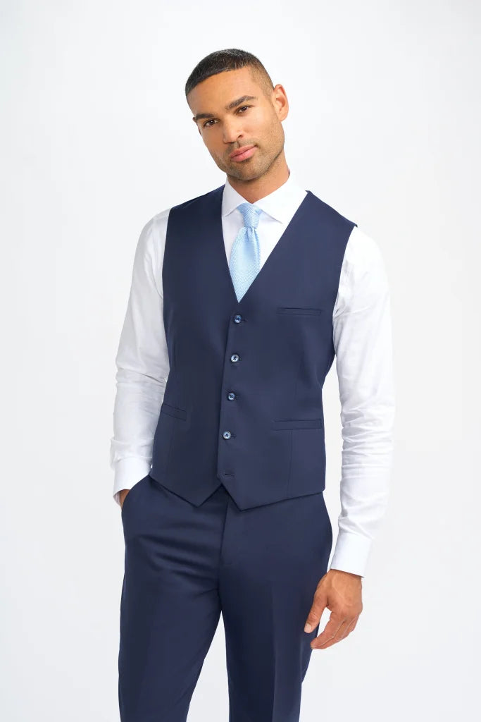 Dreiteiliger Herrenanzug – Cavani James Navy Super 130s