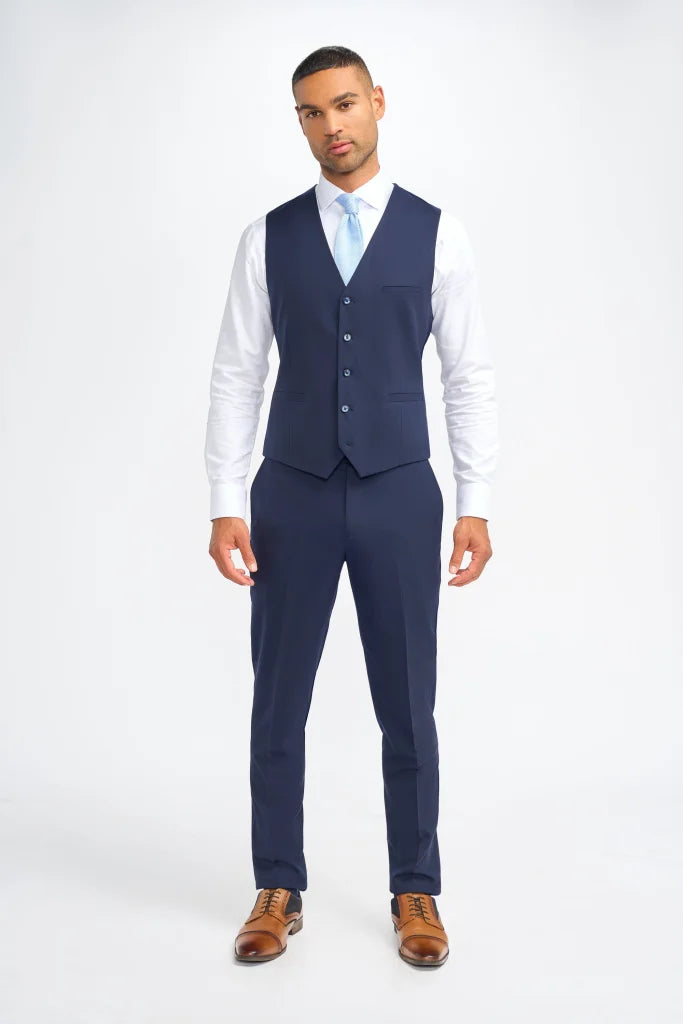 Dreiteiliger Herrenanzug – Cavani James Navy Super 130s