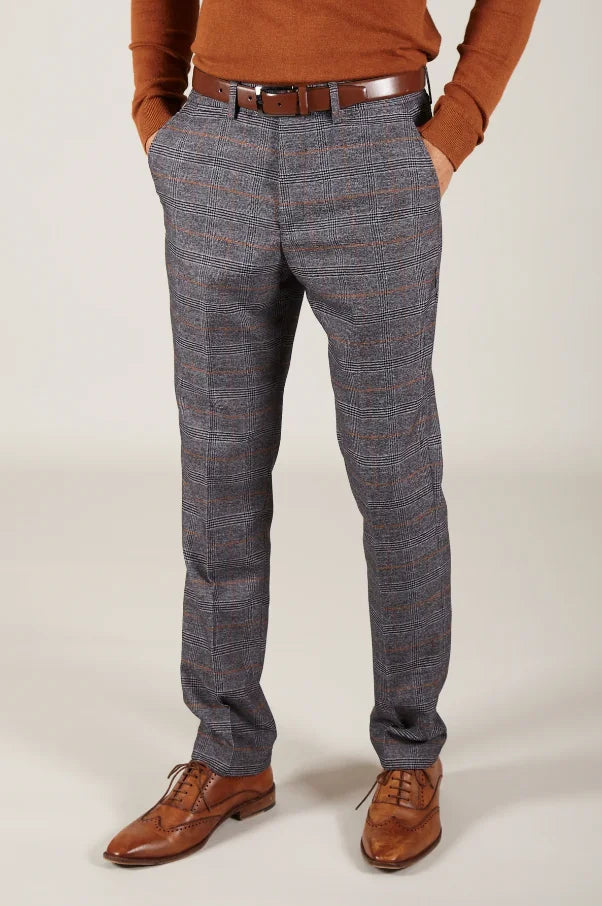 Dreiteiliger Herrenanzug Jenson Grey/Tan Mix and Match