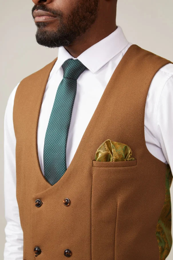 Dreiteiliger Herrenanzug Jenson Grey/Tan Mix and Match