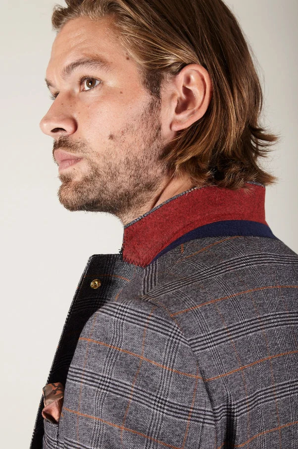 Dreiteiliger Herrenanzug Jenson Grey/Tan Mix and Match