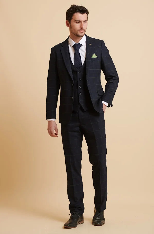 Dreiteiliger Navy-Gentleman-Anzug - Edison Greenline