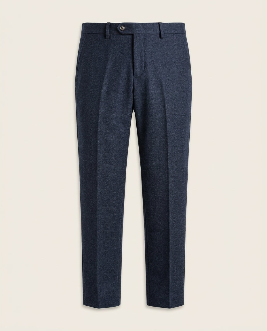 CASTLESON - Pantalon Chief Navy Tweed — voorkant