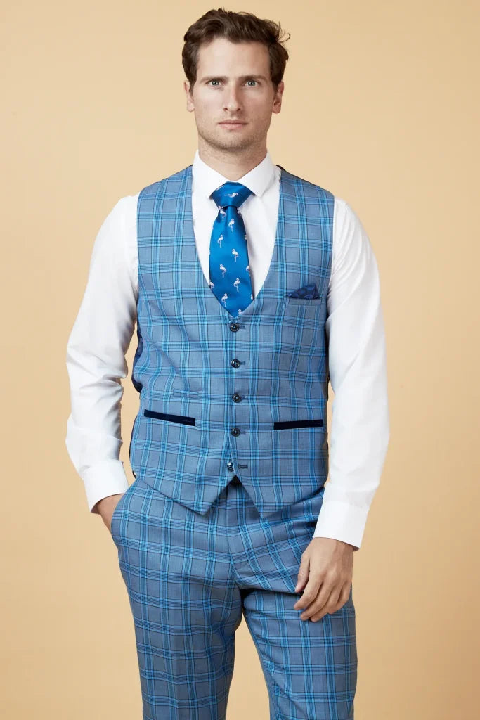 Herrenanzug Jose Sky Blue - 3 - teilig - driedelig pak