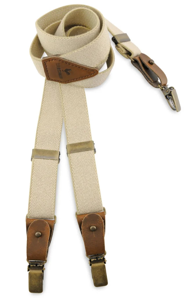 Hosenträger Kids Gentleman Set Samuel Tweed - zandkleur